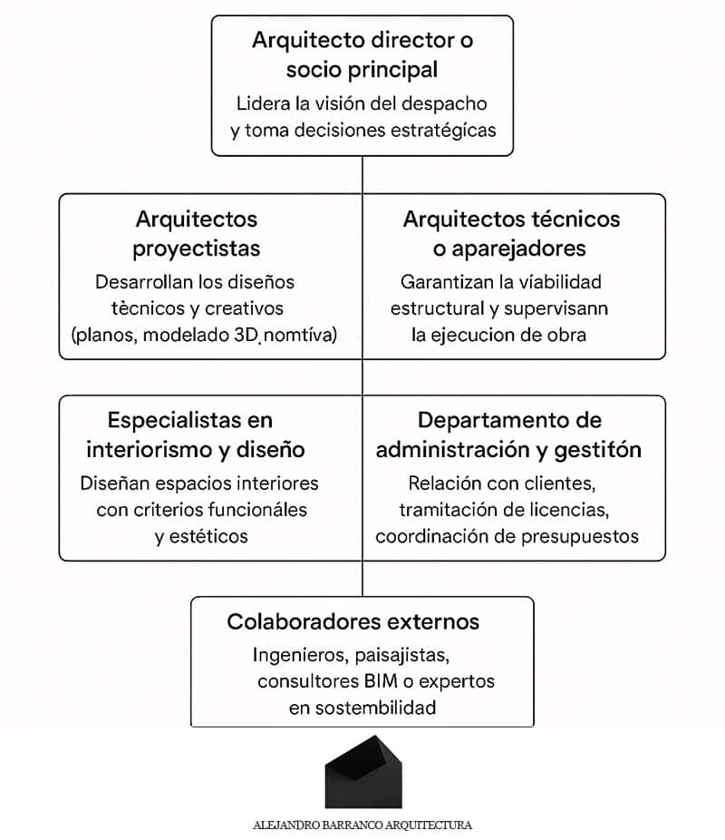 organigrama de un despacho de arquitectura