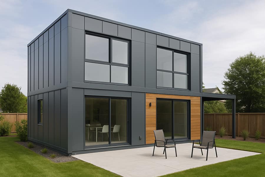 Vivienda unifamiliar modular metálica