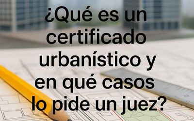 ¿Qué es un certificado urbanístico y en qué casos lo pide un juez?