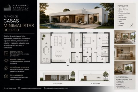 planos de casas minimalistas 1 un piso