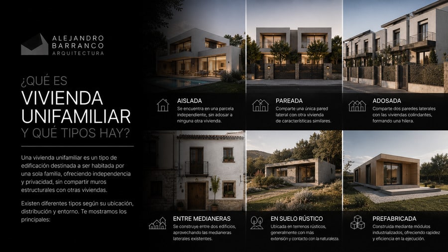 ¿Qué es una vivienda unifamiliar y que tipos hay?